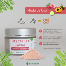 Cargar imagen en el visor de la galería, Mascarilla Facial Antienvejecimiento - Rosa Mosqueta y Lúcuma