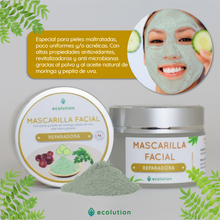 Cargar imagen en el visor de la galería, Mascarilla Facial Reparadora - Moringa y Pepita de Uva