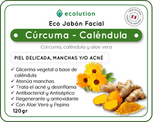 Cargar imagen en el visor de la galería, Eco Jabón Facial - Cúrcuma Caléndula
