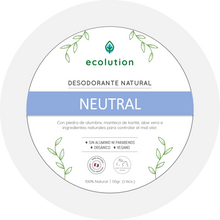 Cargar imagen en el visor de la galería, Desodorante Natural NEUTRAL
