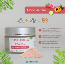 Cargar imagen en el visor de la galería, Mascarilla Facial Antienvejecimiento - Rosa Mosqueta y Lúcuma

