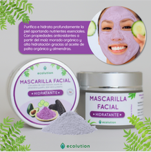 Cargar imagen en el visor de la galería, Mascarilla Facial Hidratante - Maíz Morado y Palta Orgánica

