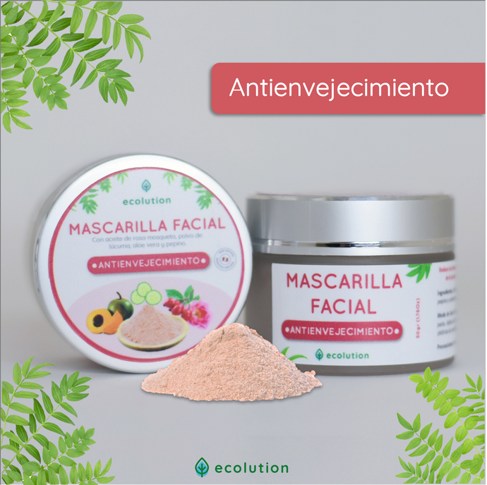 Mascarilla Facial Antienvejecimiento - Rosa Mosqueta y Lúcuma