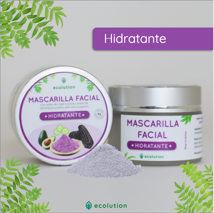 Mascarilla Facial Hidratante - Maíz Morado y Palta Orgánica
